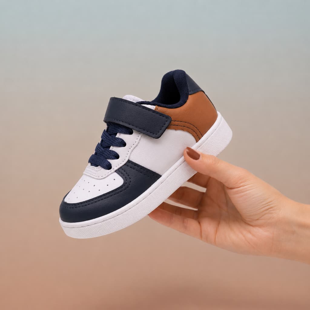 Tênis Infantil com velcro leve confortável sola emborrachada segurança extra