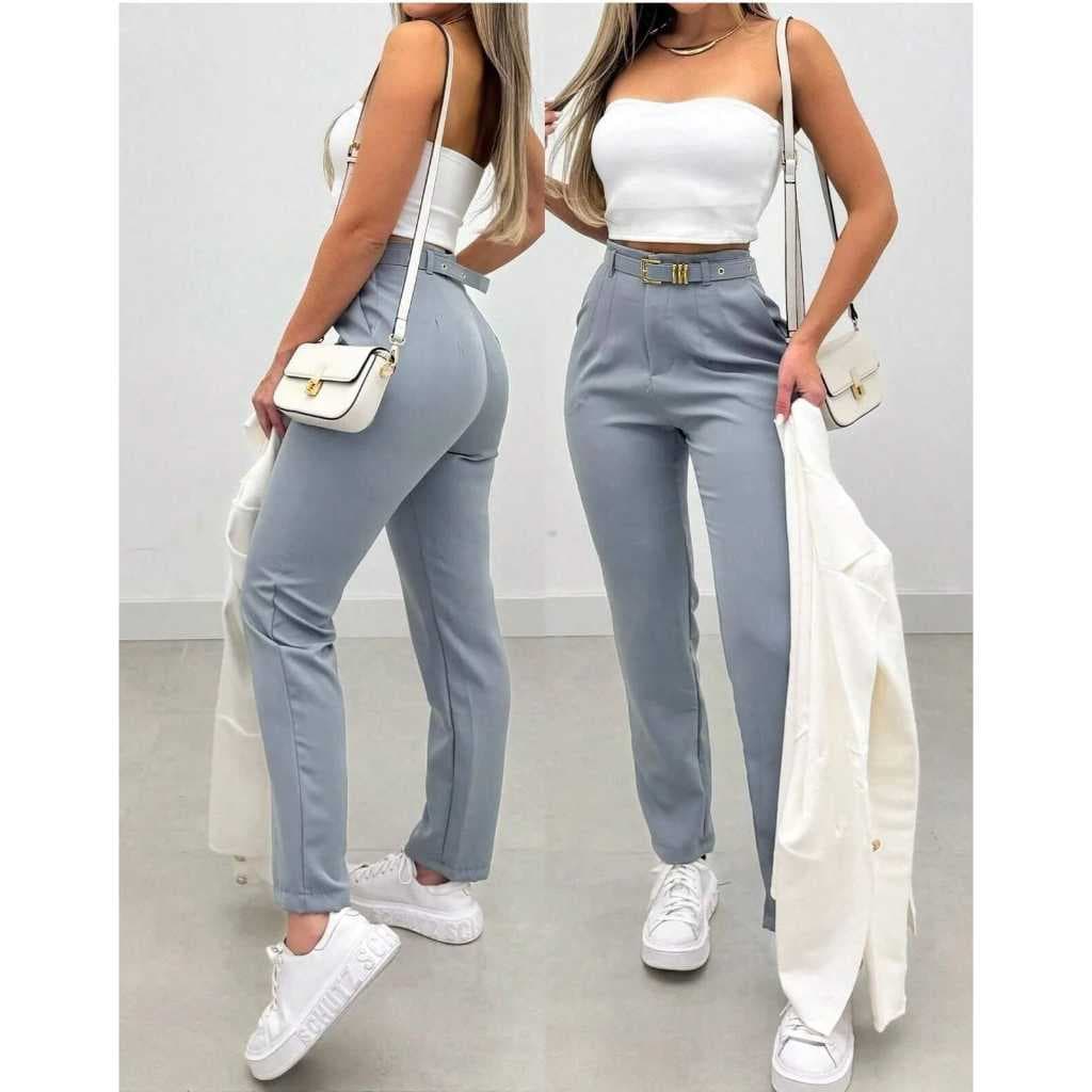 Calça Feminina Alfaiataria Calça Feminina Social Alfaiataria/Com Ziper Lateral
