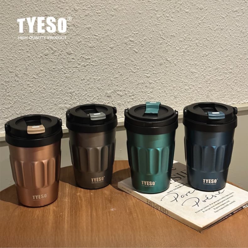 𝐓𝐘𝐄𝐒𝐎 Copo De Café Térmico Caneca 400ML Xícara de Café Com Alça Para Manter Fria ou Quente