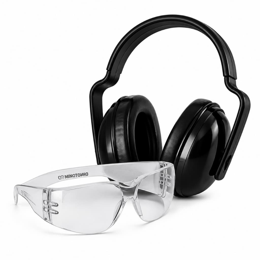 Kit Proteção Auditiva e Visual Óculos Minotauro + Protetor Auricular Tipo Concha EPI
