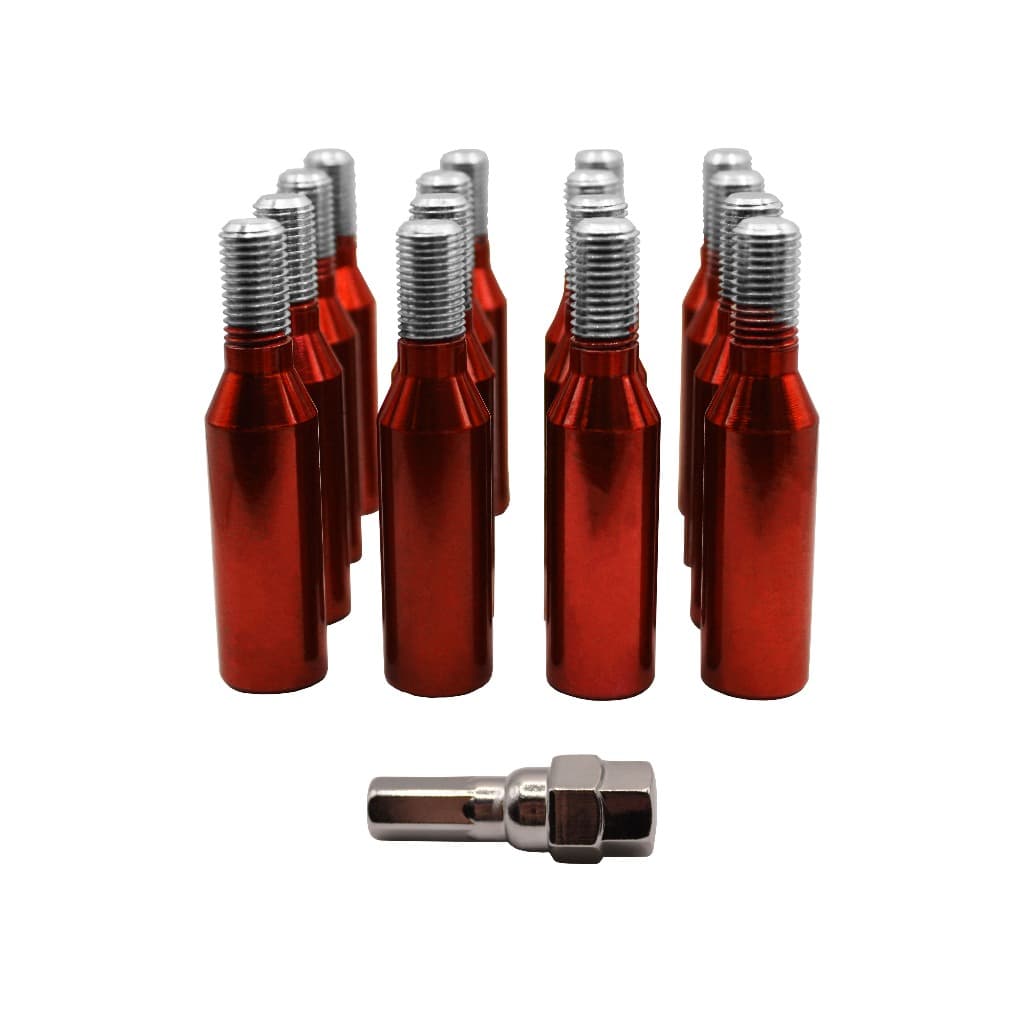 16 Parafusos Lob Longo Alongado Colorido M12x1,50mm - TUNING CARS