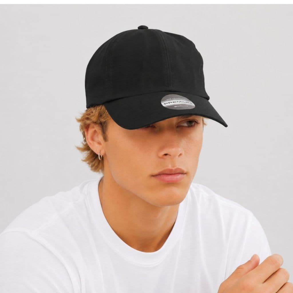 Boné Microfibra Liso Tactel Resina Básico  Aba Curva Snapback Regulador de plástico
