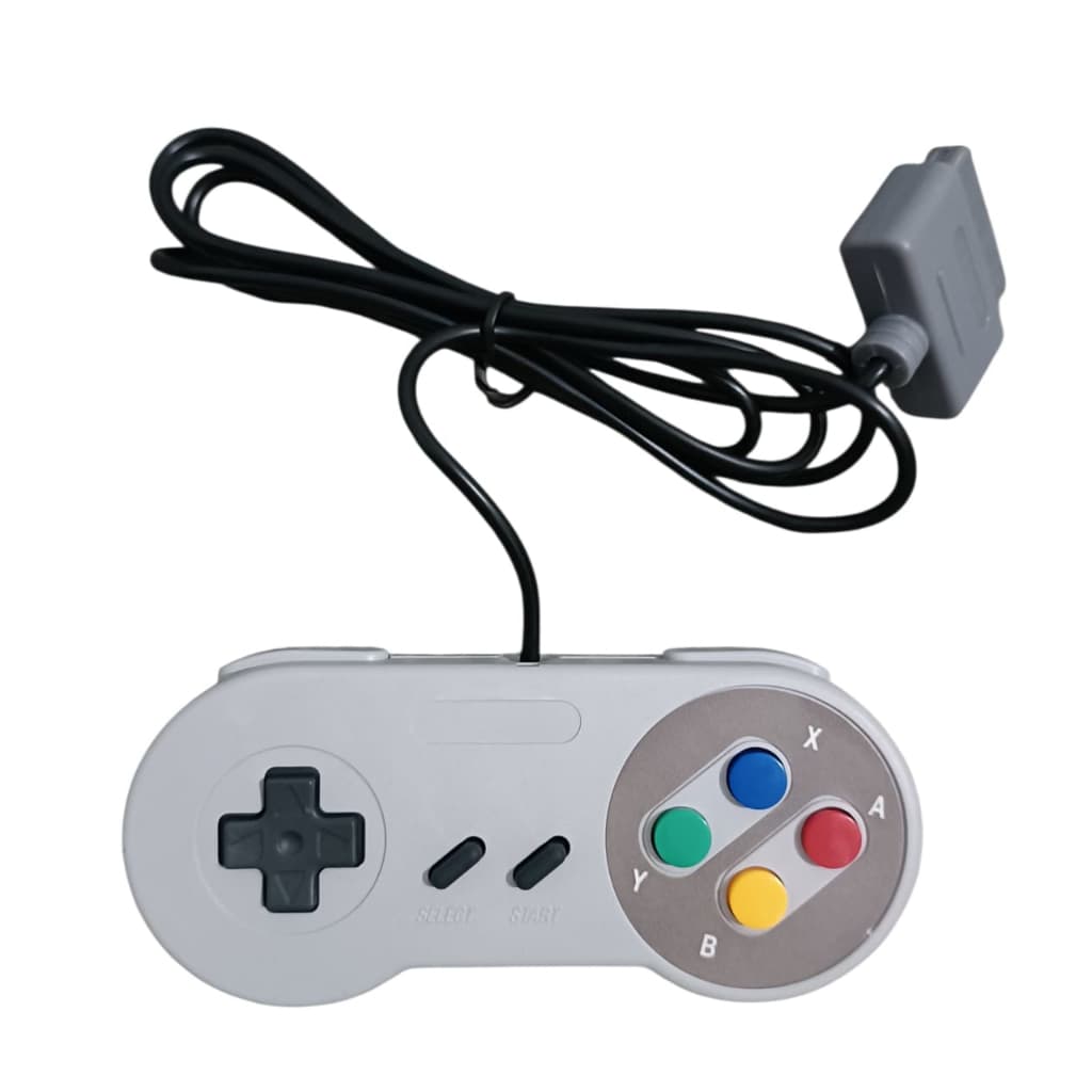Controle Original Super Nintendo Alta Qualidade SNES Com Fio 1,5m