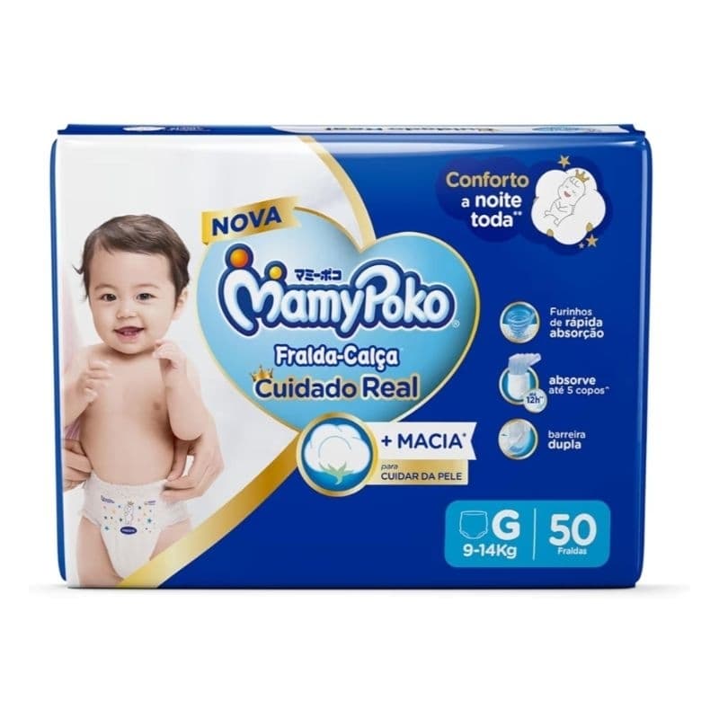 MamyPoko Fralda-Calça Premium Seca G 50 Unidades