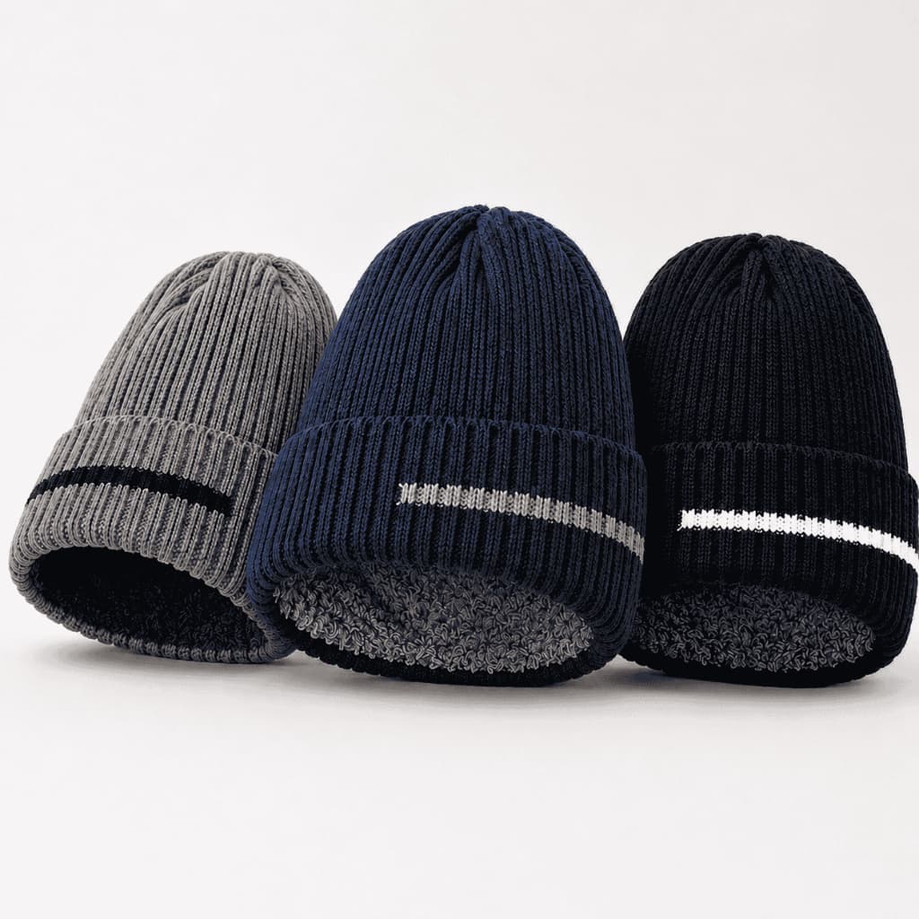 Kit Touca Gorro de Inverno Unissex Forrada Peluciada Térmica Canelada Frio Intenso Adulto
