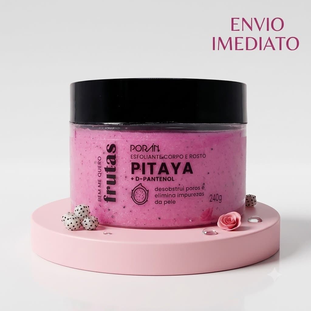 Esfoliante Corporal Pitaya Porán 200g – Pele Macia, Hidratada e Cheirosa