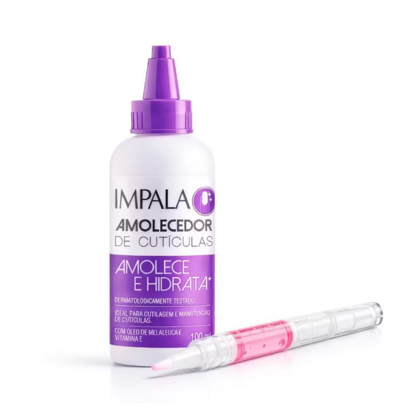 Kit 2 Amolecedor de Cutículas Impala ( Roxo ) e Caneta Hidratante de Cutícula