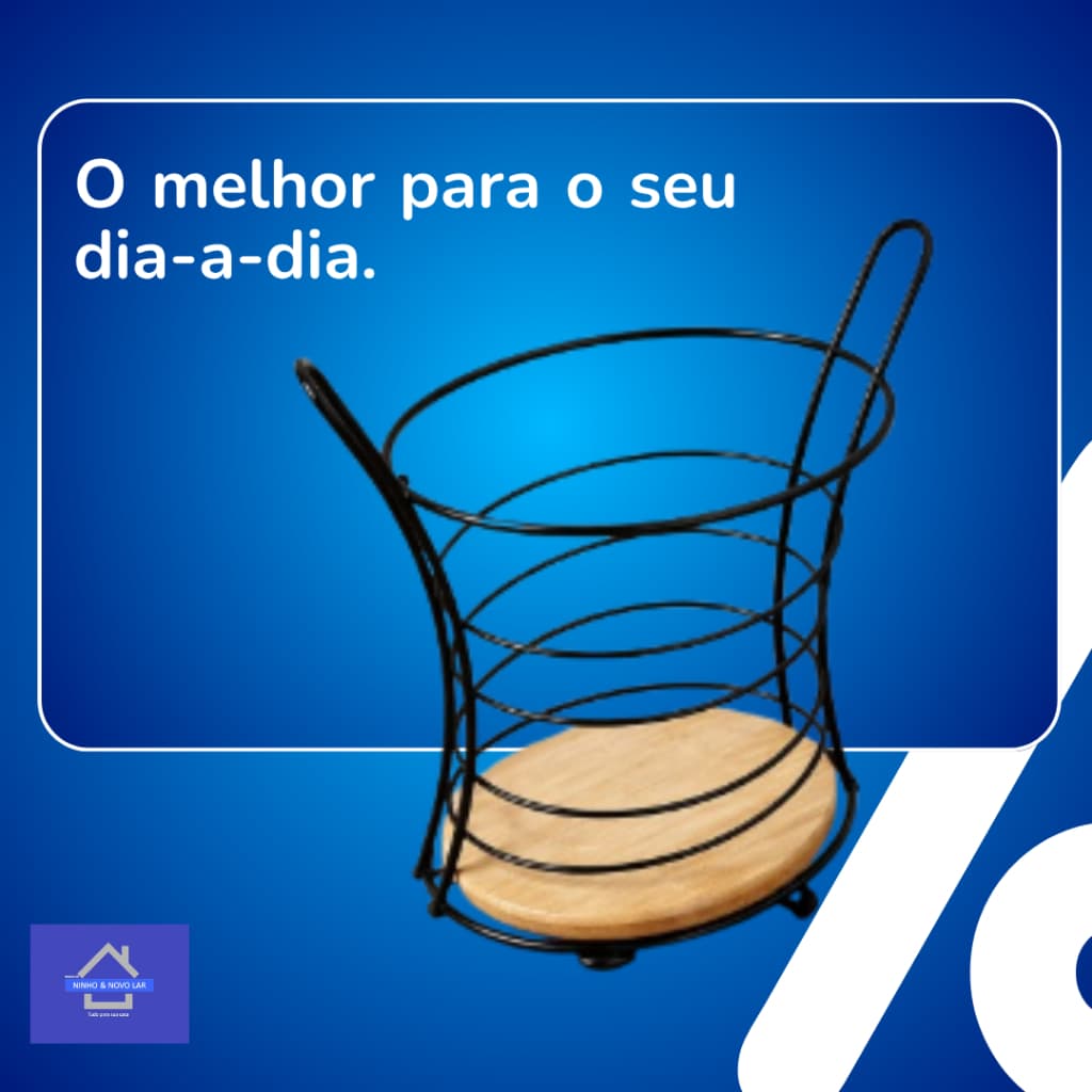 Porta Talheres Aramado Ecowood 18,5cm Organizador de Cozinha Bancada