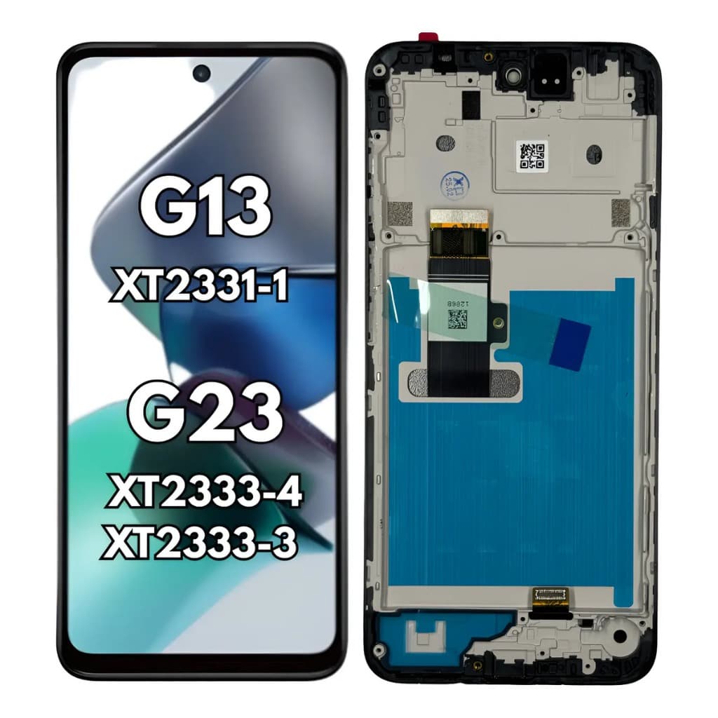 Tela Frontal Display Para Moto G13 Xt2331 G23 Xt2333 Com Aro