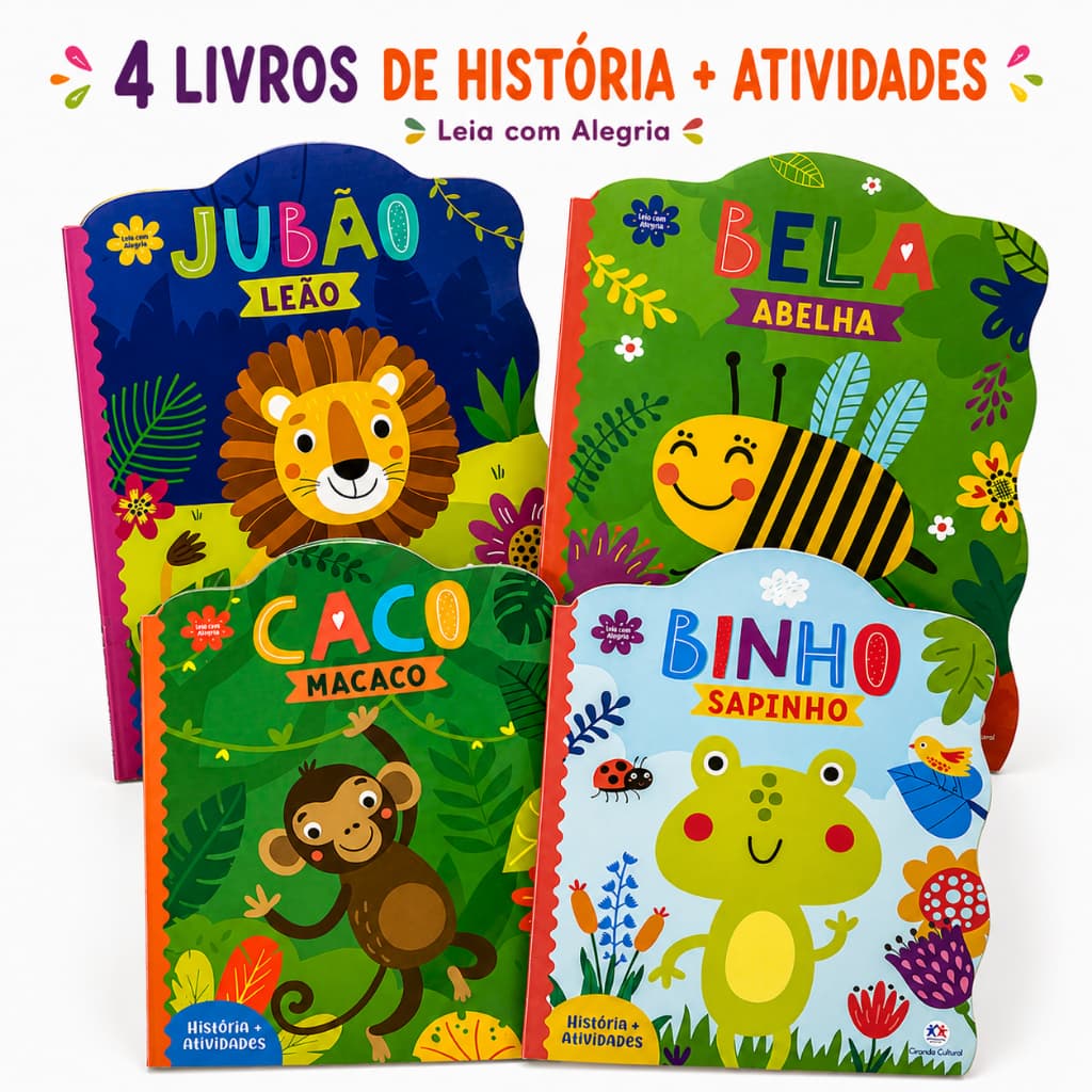 Livros Infantis Educativos - Coleção Leia com Alegria - Kit com 4