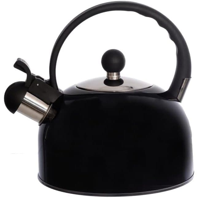 Haüskraft - Chaleira de Inox Preta 2 Litros - Chá Água Quente Café