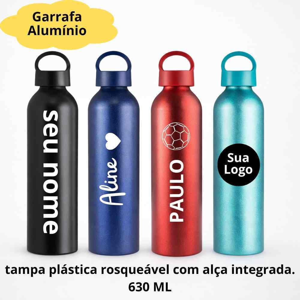 Garrafa Personalizada - 630ml com Tampa Rosqueável e Alça