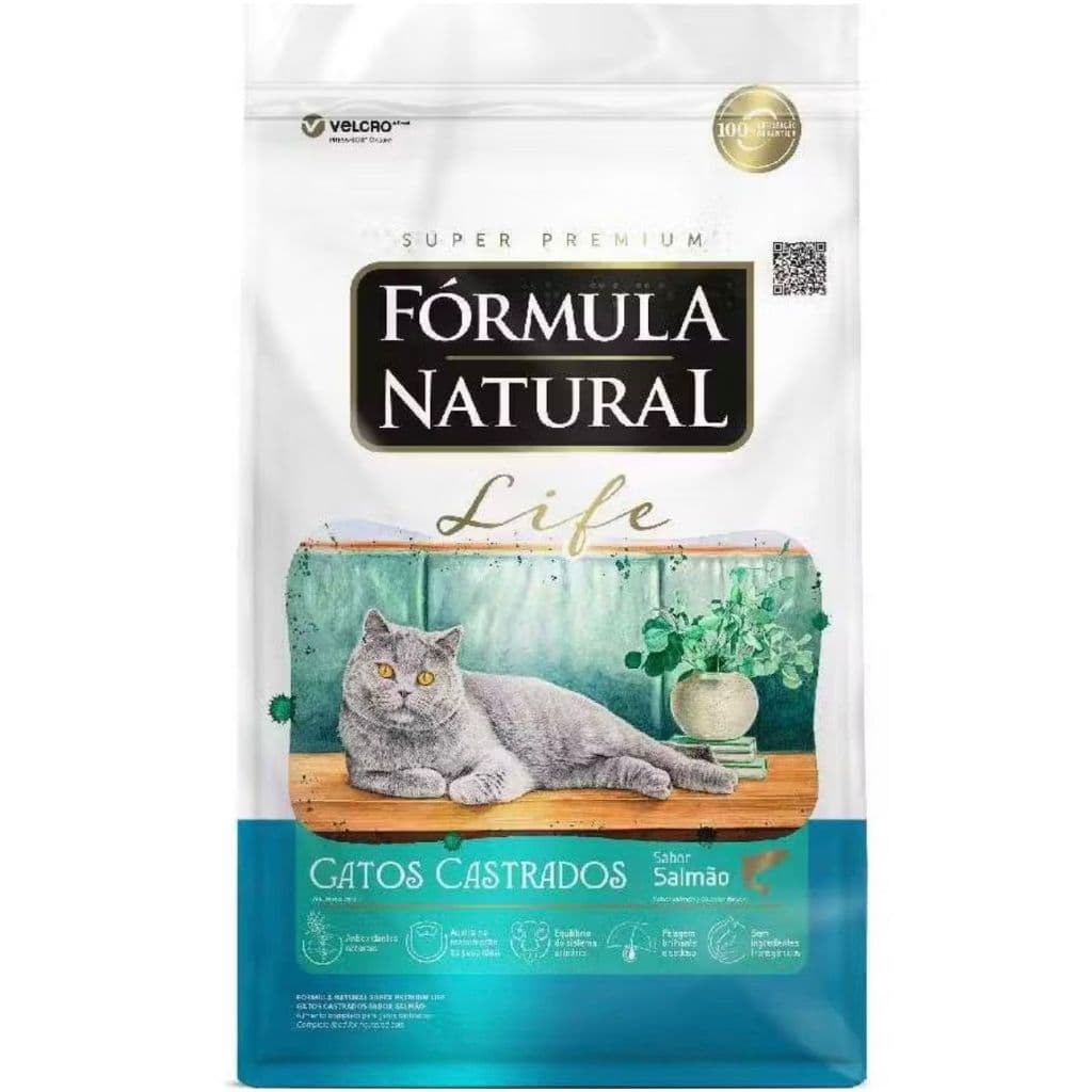 Ração Formula Natural Life Gatos Castrados Samão 10kg