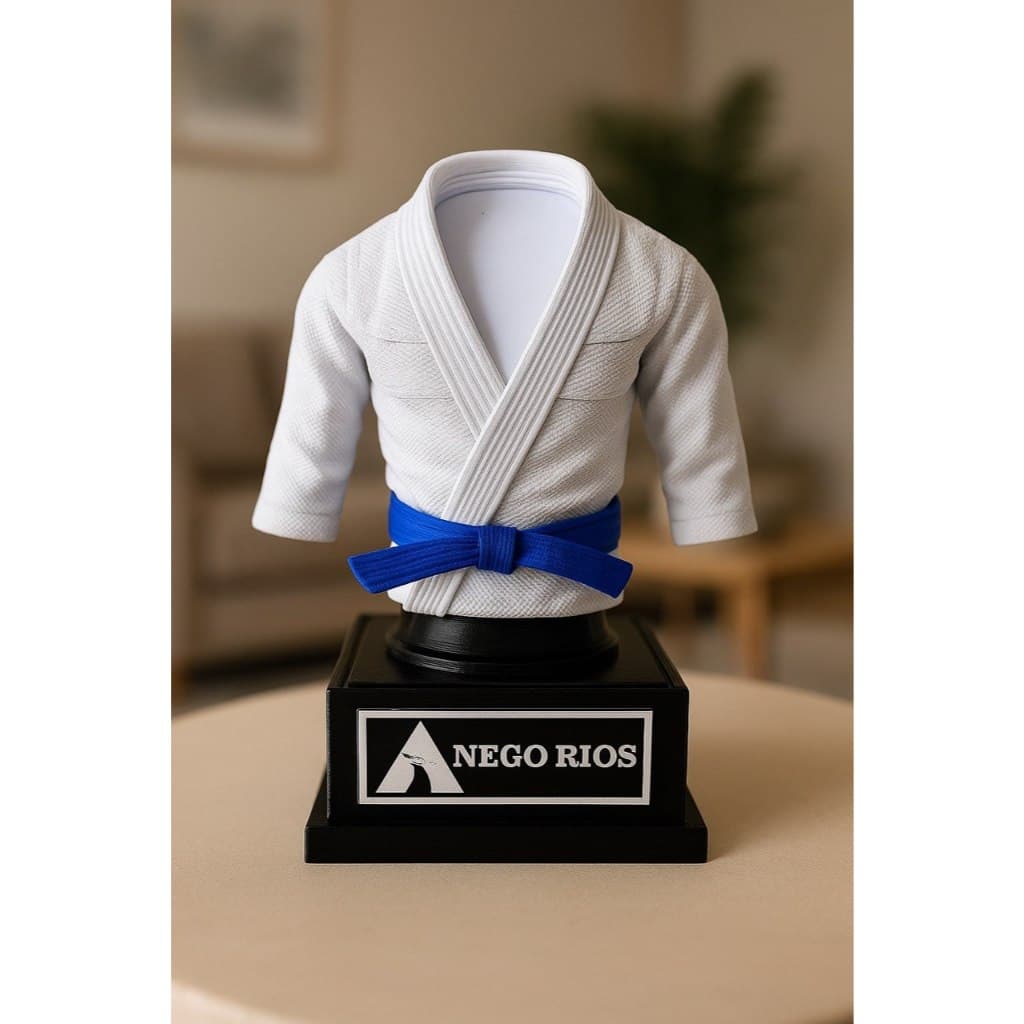 Troféu Kimono Personalizado 3D Judô Jiu-Jitsu Karatê Presente Artes Marciais