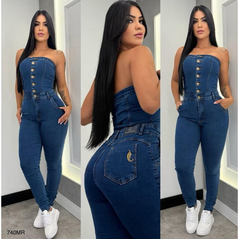 Macacão jeans feminino calça jeans pimenta original sal e pimenta Macacão Tricot modal pimenta original macacão Virgínia