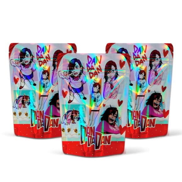 Saquinho Metalizado Zip 10x15cm Lembrancinha Festa Infantil Zip Abre e Fecha Saquinho Vazio Dan da Dan