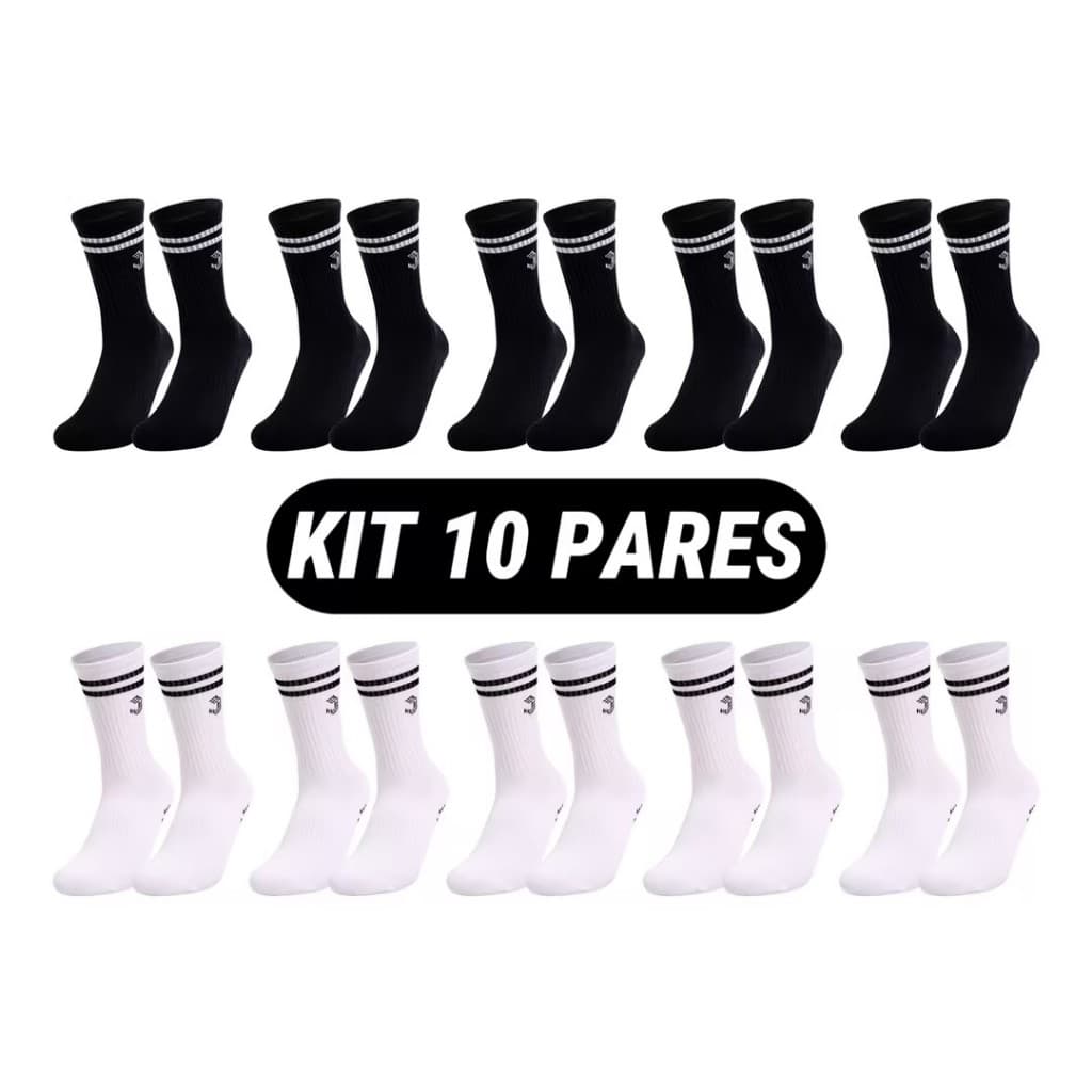Kit 6&10 Meias Femininas Algodão Antiderrapantes Para Ioga De Pilates E Treino Fitness