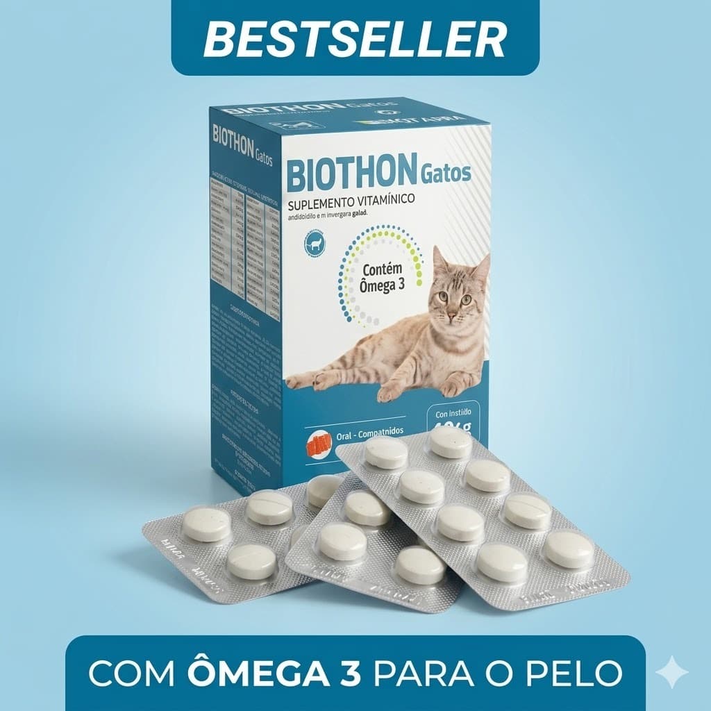 Biothon para Gatos - Suplemento Vitaminico para Engordar - 30 comprimidos