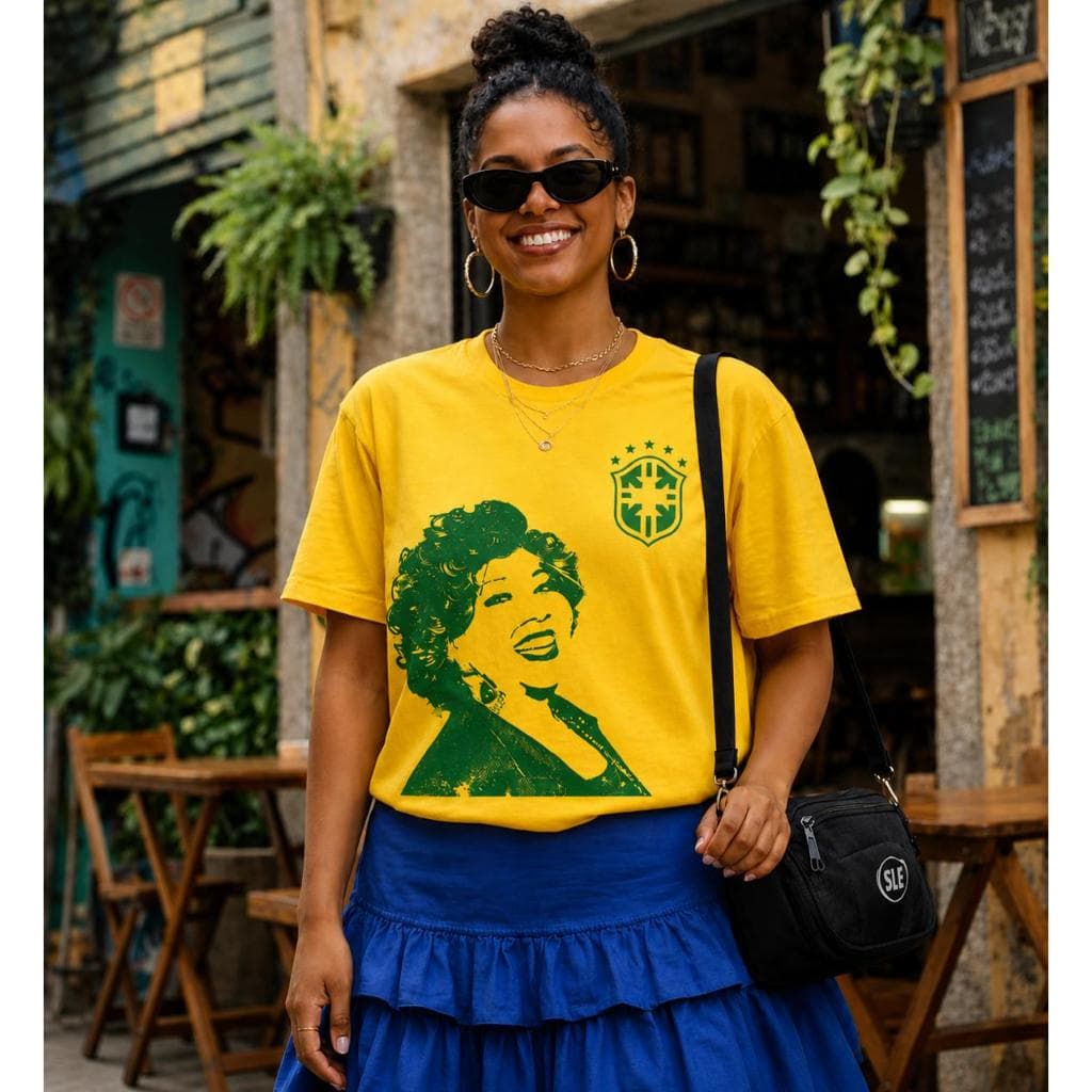 Camiseta Brasil MPB Alcione  Doce Poderosa E Dengosa 100% Algodão