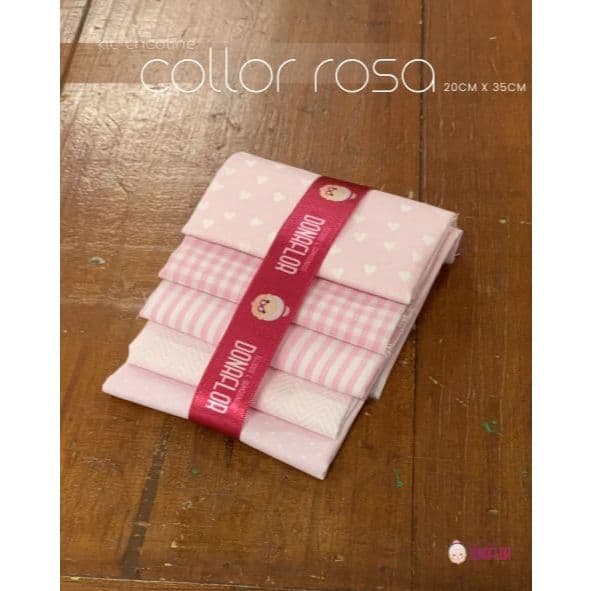 KIT 5TECIDOS 20cmx35cm COLLOR ROSA 100%ALG