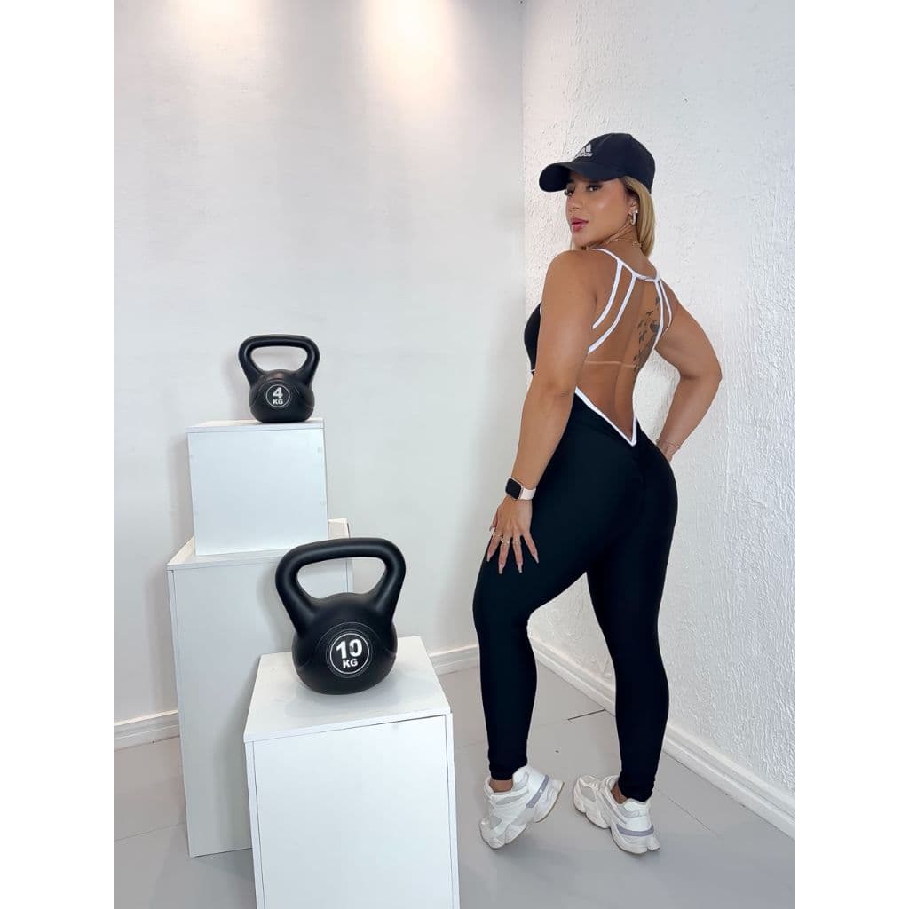 Macacão Feminino Fitness Academia THAIS Empina Bumbum Roupa de Malhar
