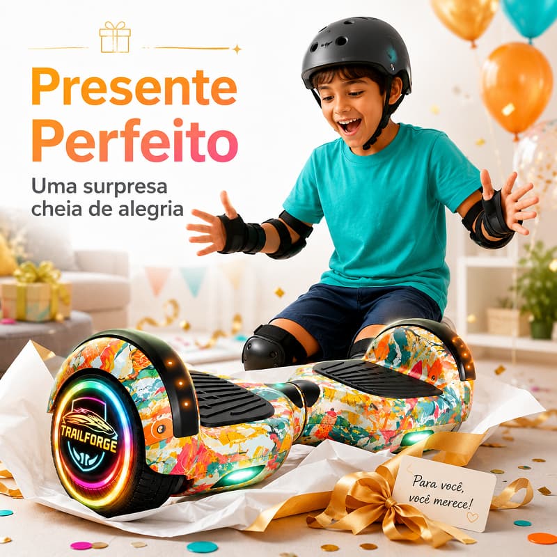 Hoverboard Infantil 6.5 Polegadas Roda LED Colorida Presente Incrível