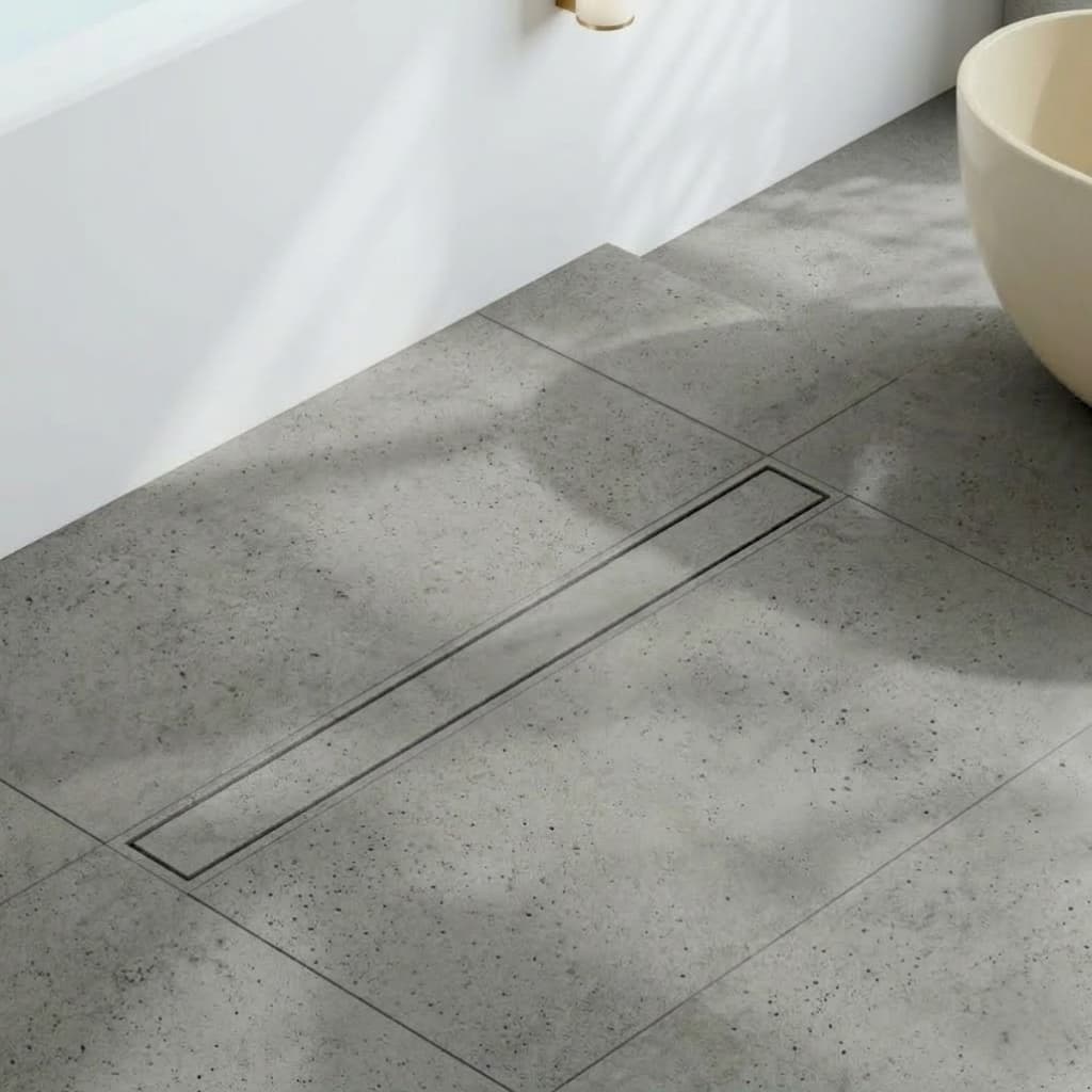 Ralo Linear Oculto 6x50 Invisível Sifonado Anti Odor Para Banheiro Box Moderno Elegante Porcelanato