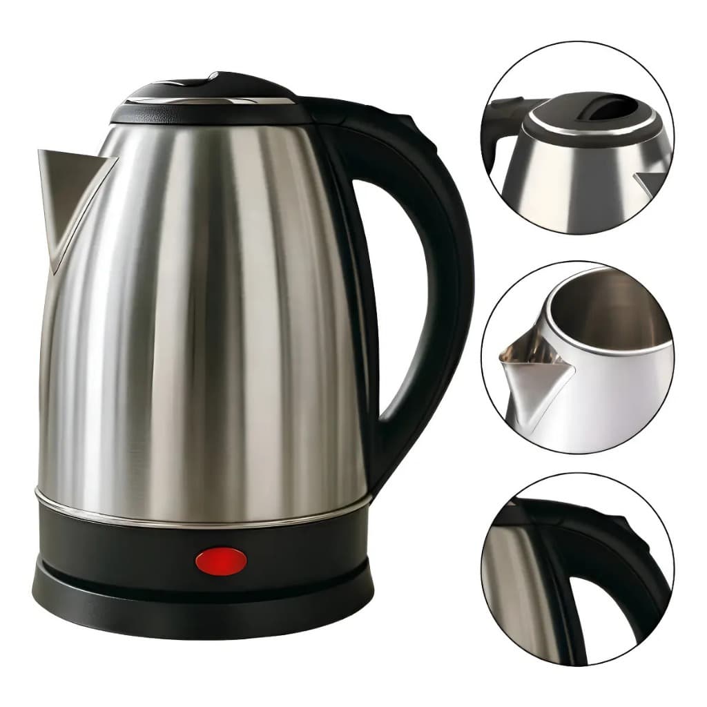Chaleira Elétrica Inox 2 Litros Jarra Térmica Desligamento Automático Ferve Água Rápido Café Chá