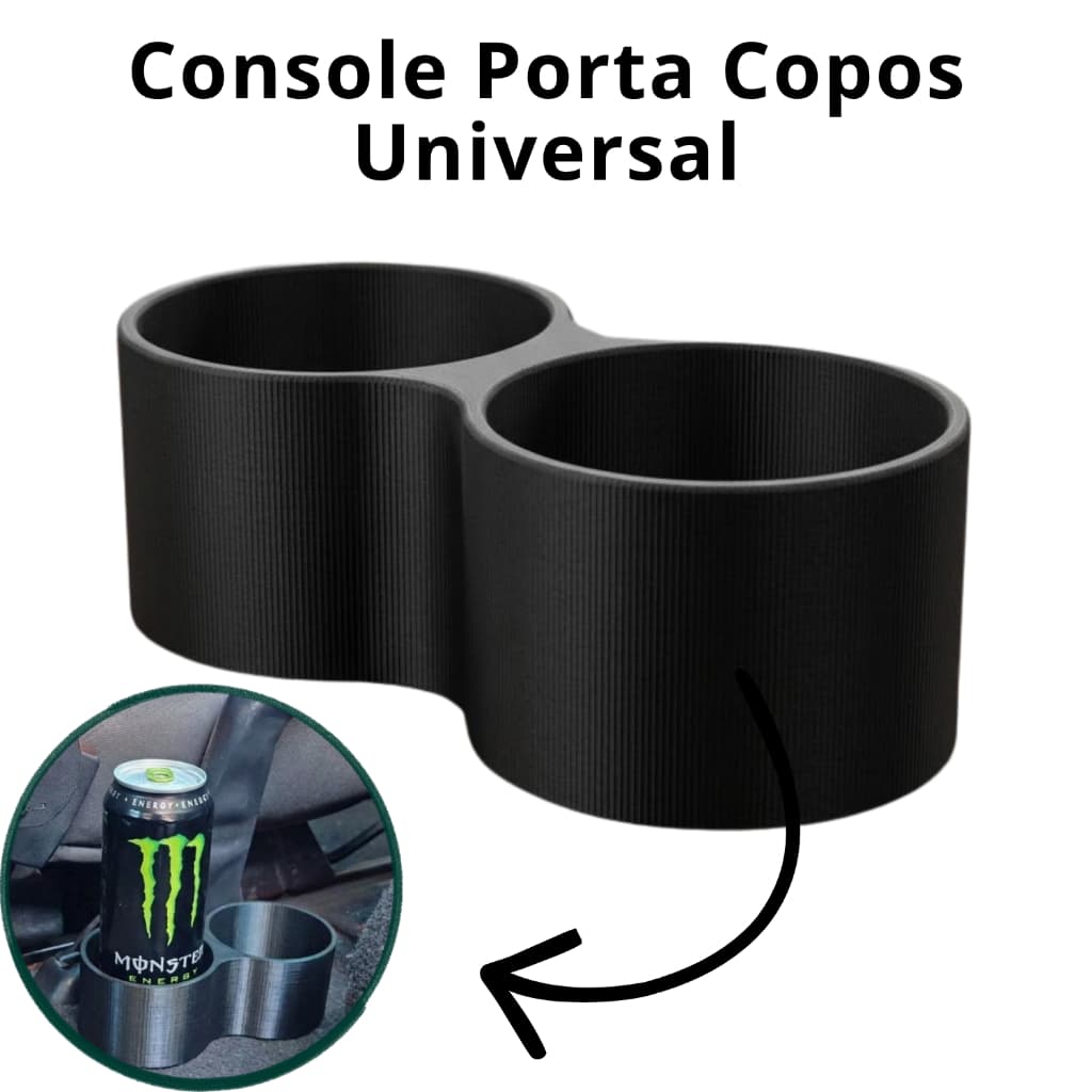 Porta Copos Duplo Universal Console Central Automotivo Carro
