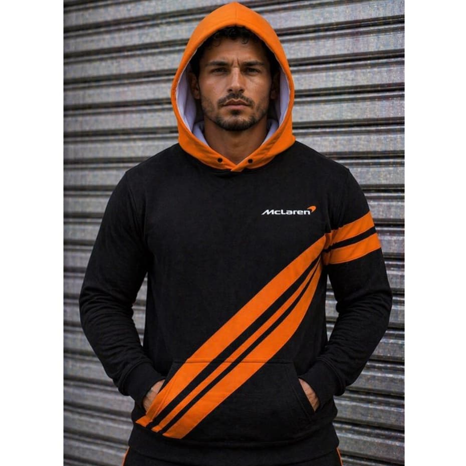 Moletom Masculino Blusa com Capuz Sublimado Poliéster Bolso Canguru Confortável Moderno