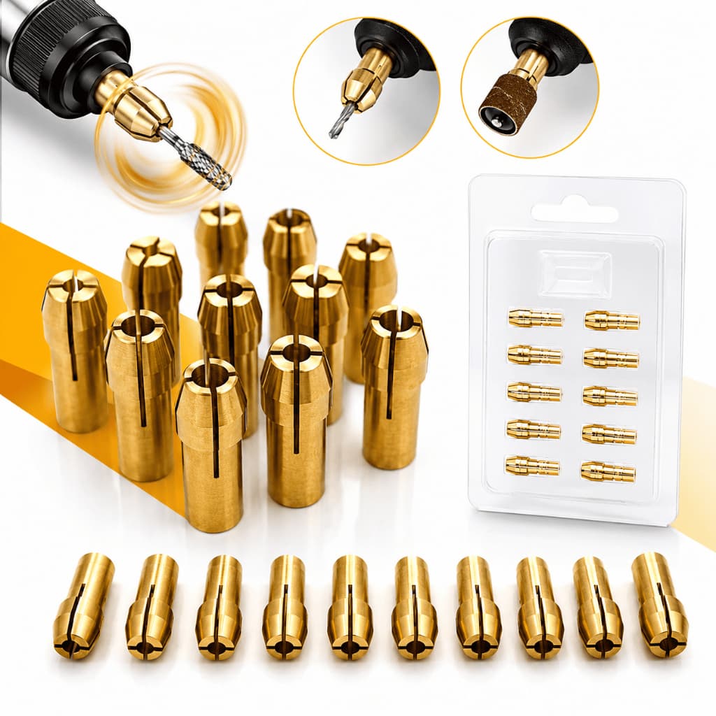Kit 10 Pinças Micro Retífica Precisão Universal 0,5 A 3,2mm Microesmerilhamento Encaixe Universal