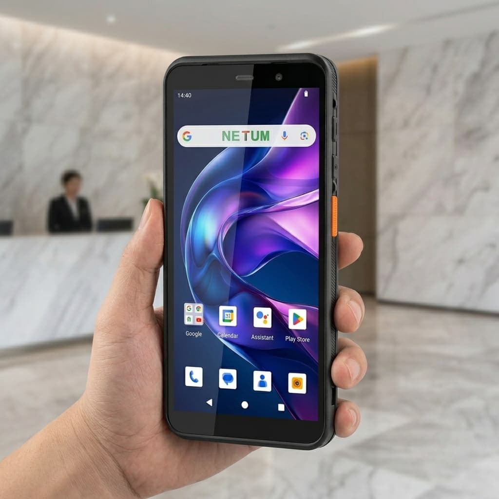 Coletor de Dados Scanner Q900 Netum Leitor Código de Barras Android 14 Touch 2D 4G WiFi 64GB NFC WMS