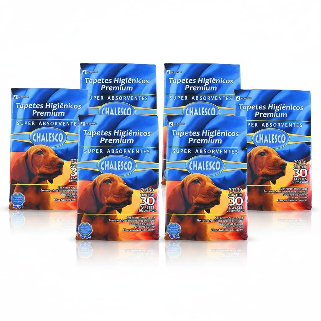 Tapete Higiênico Pet KIT 6 PACOTES de 30 Unidades Para Cachorro Chalesco