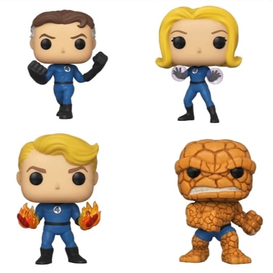 Bonecos Action FIgure Colecionáveis - Com Caixa Personalizada Quarteto Fantástico