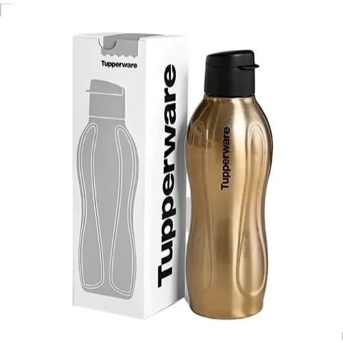 Garrafa Tupperware Eco Tupper Plus Inox 880ml Gold