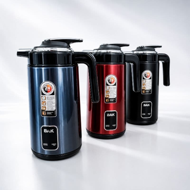 Chaleira Elétrica Térmica BAK, Capacidade de 1,8L, Tensão 127V, Potência 1000W, Desligamento Automático, Base Giratória