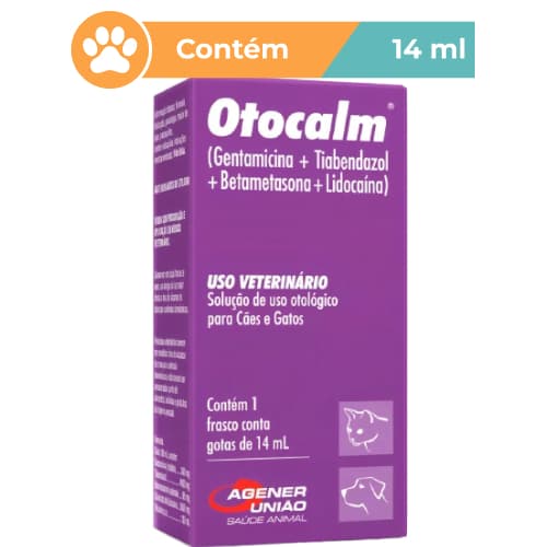Otocalm Gotas Agener Solução Otológica 14ml Cães Gatos