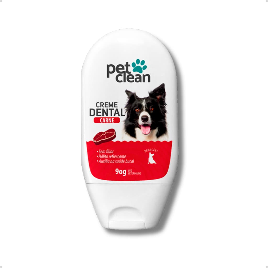 Creme Dental Carne Para Cachorro E Gato Pet Clean 90g