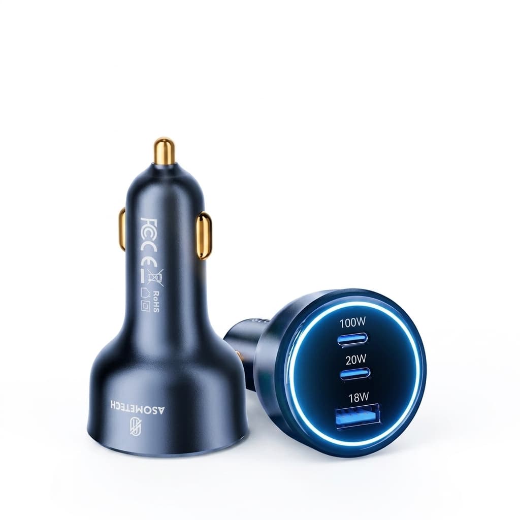 Carregador Veicular Asometech 138w Usb-c Star Link Mini