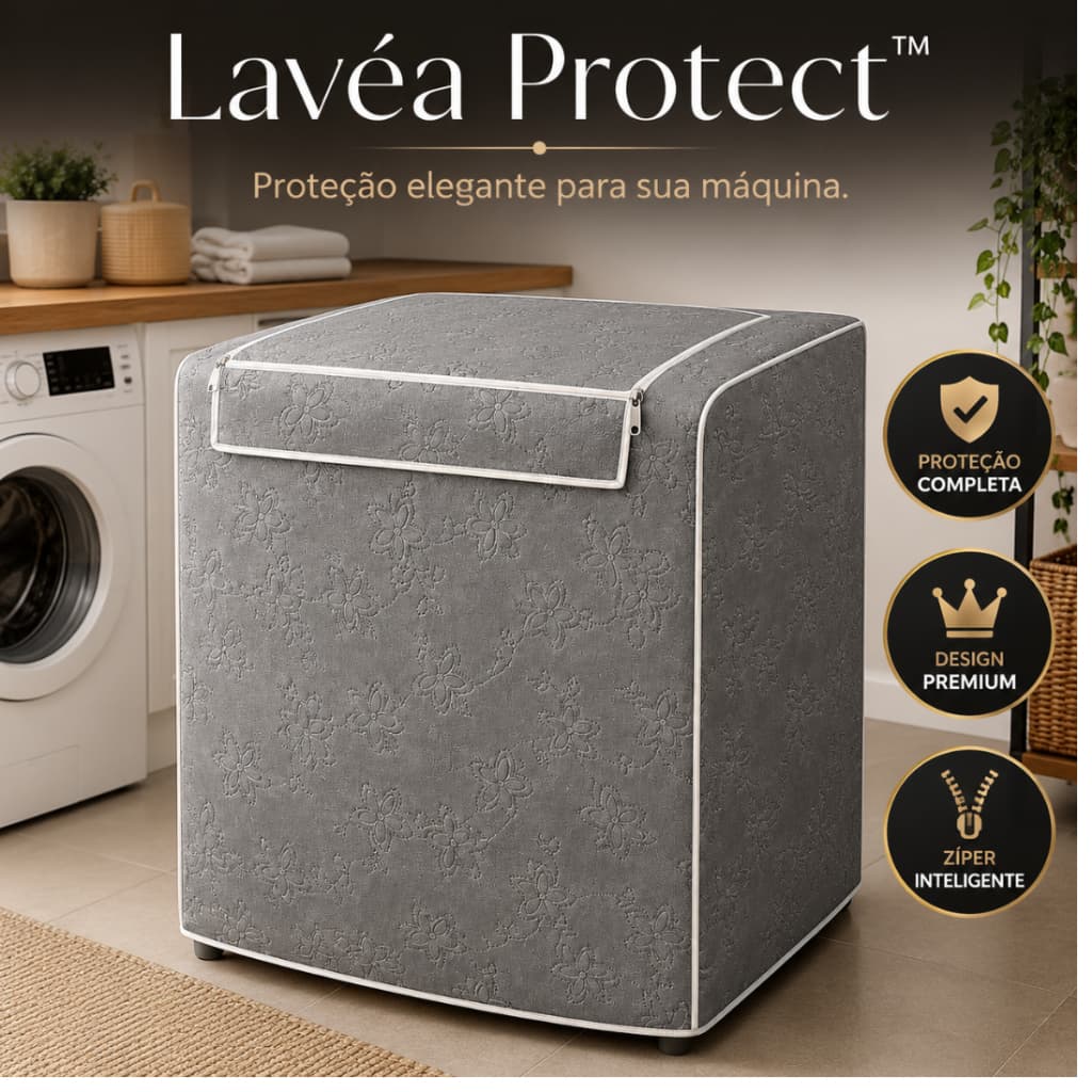 Capa Máquina de Lavar Abertura Superior Impermeável Com Zíper Proteção Contra Poeira Cinza P
