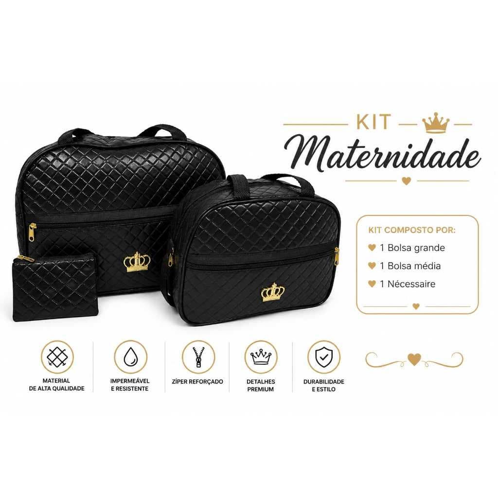 Bolsa Maternidade Menina  Kit 2 Peças + Porta Moedas  de Brinde