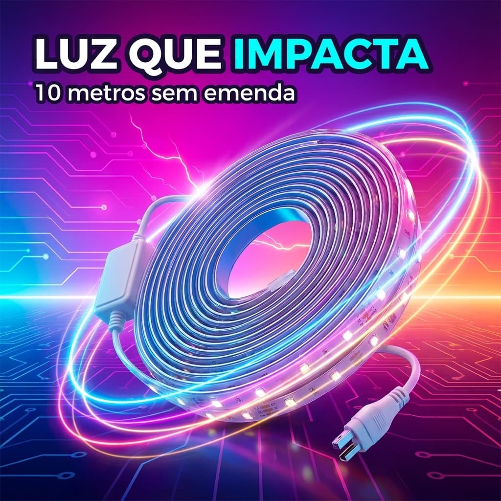 10 Metros Mangueira Fita de Led 5050 Com Conector colorido 110V