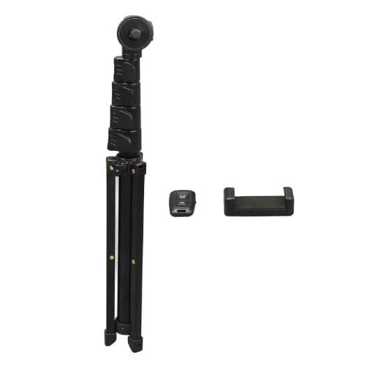 Tripé 64in Gravação de Vídeo Portátil Stand Com Remoto e Suporte para Telefone