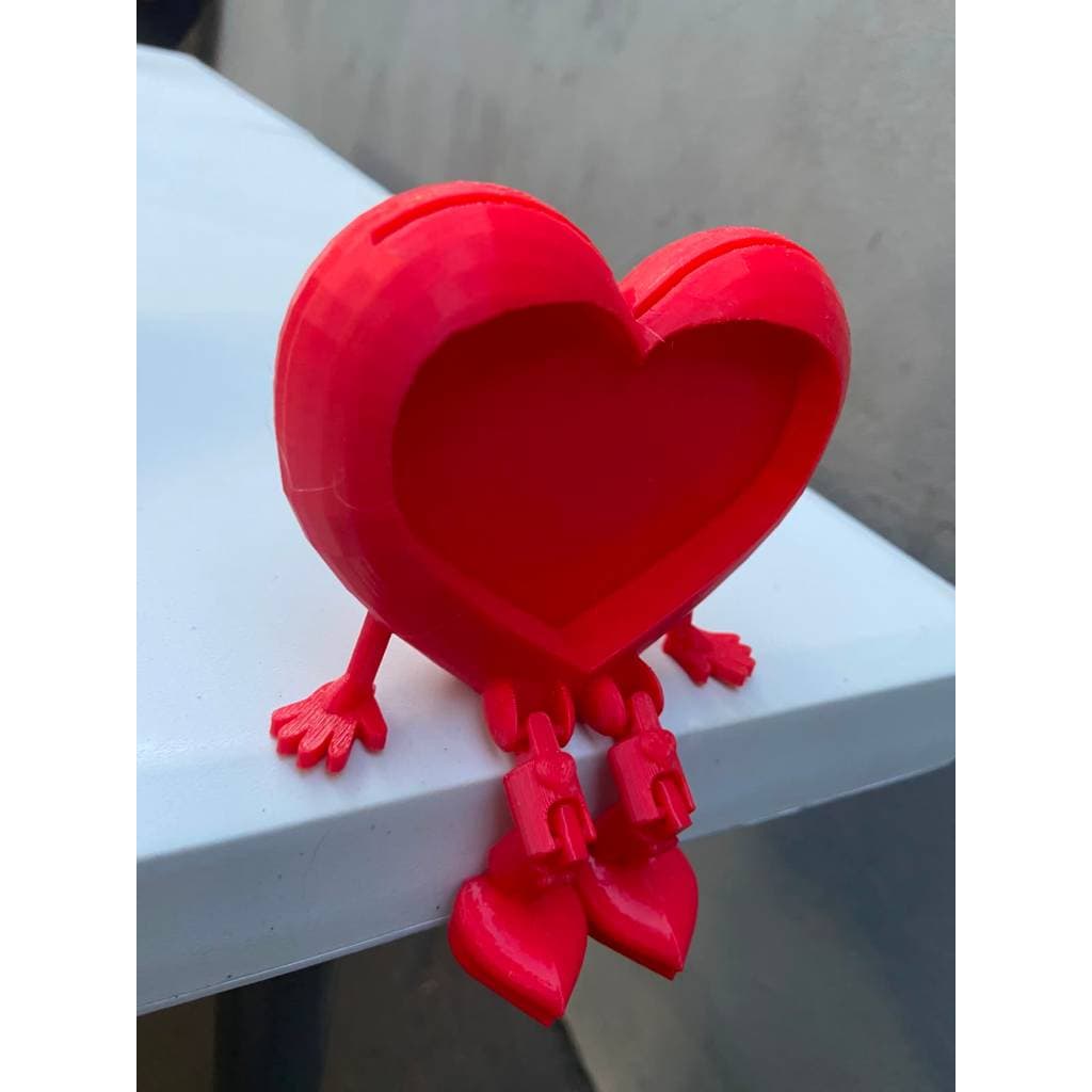 Porta Trecos Coração Articulado Decorativo em Impressão 3D | Organizador de Mesa | Presente Romântico Criativo