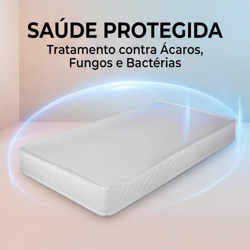 Colchão Para Mini Cama Infantil Berço Criança Tamanho150x70cm Espuma Antialérgico Bordado Conforto