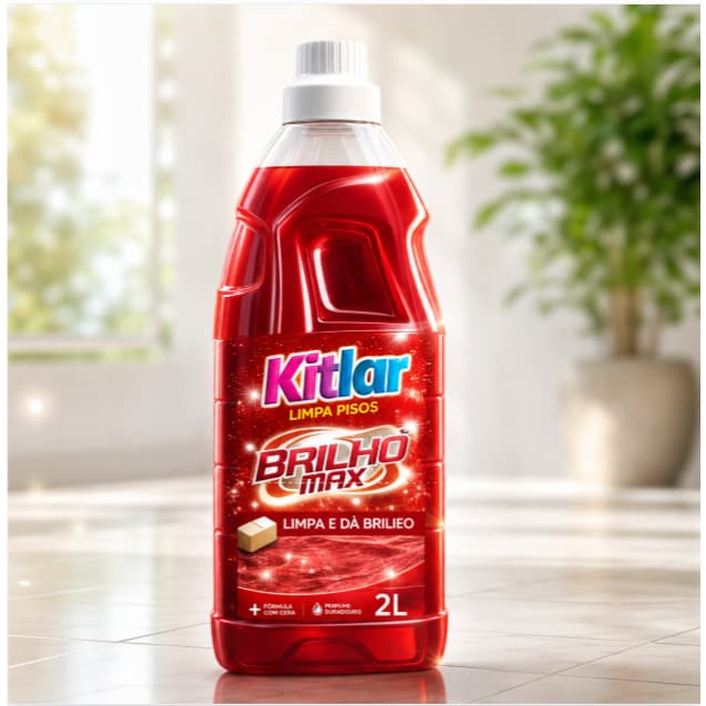 Limpa Piso Kitlar 2L com Cera Perfumado Brilho Intenso para Pisos