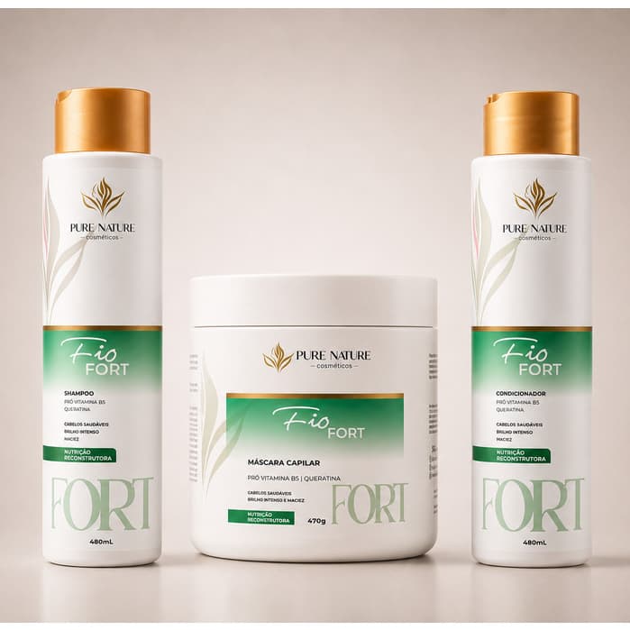 Kit Capilar Completo Shampoo Condicionador e Máscara Nutrição Reconstrutora Brilho Intenso e Maciez