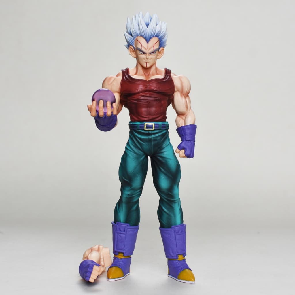 Action Figure Baby Vegeta 28 Cm Cabelo Branco Com Bola De Poder Anime Dragon Ball Z