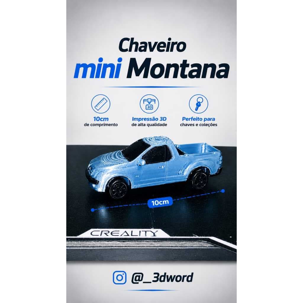 Chaveiro Mini Montana 10cm Impresso em 3D | Réplica Colecionável, Presente Criativo, Decoração Automotiva