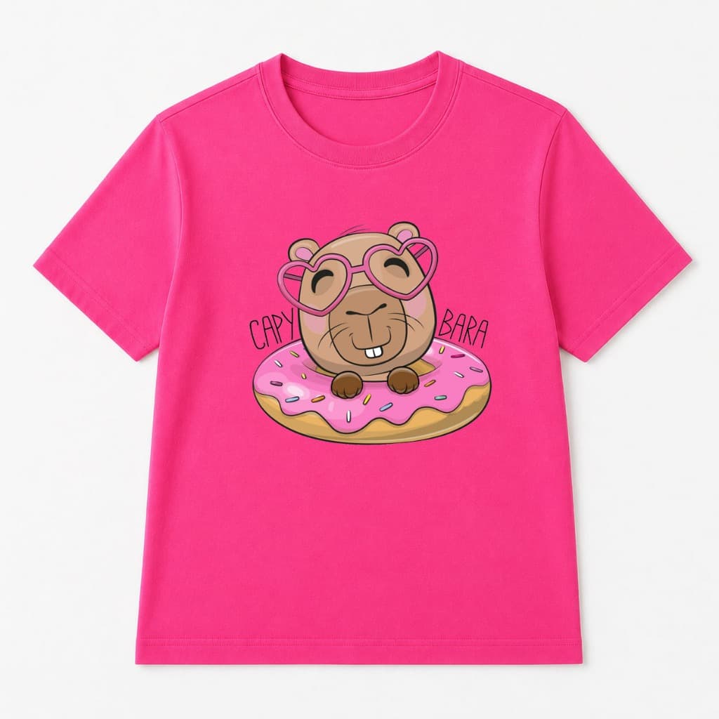 Camiseta Infantil Meninas Cap Divertida Qualidade Verão Algodão Levinha
